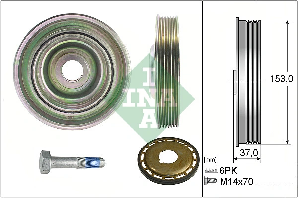 Belt Pulley Set, crankshaft